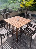 Gartentisch Balkontisch Holz, klappbar 90x90