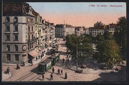 St. Gallen, Blick in die Marktgasse, Str