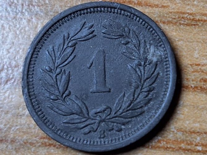 Toutes les monnaies: 1 Rappen 1945 - Selten! – D'occasion à Münchenstein par purbach1 7
