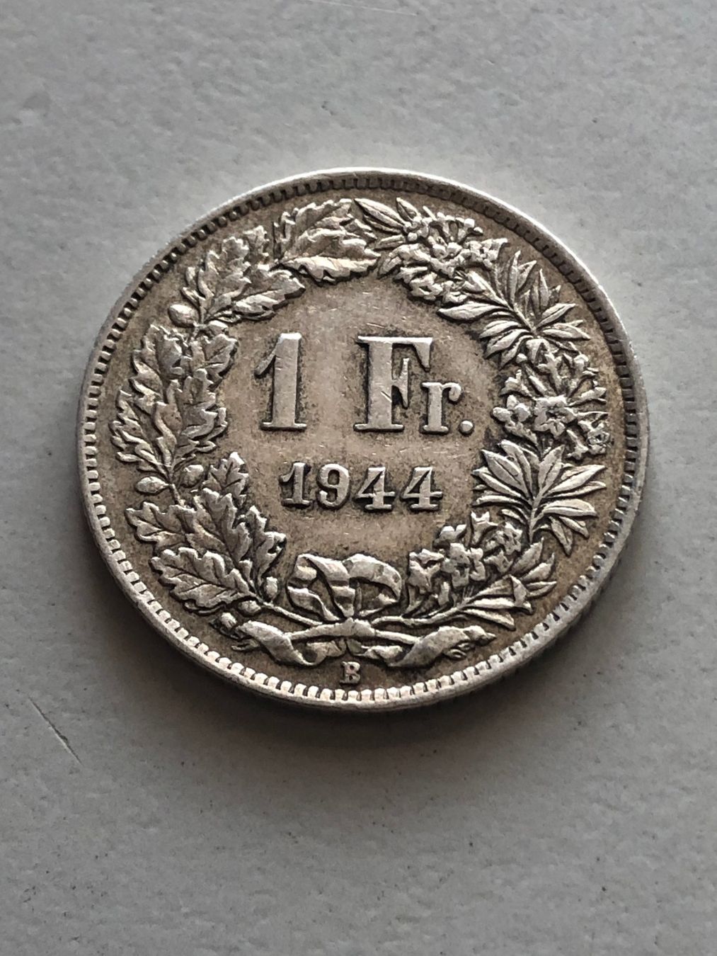 Alle Münzen: 1 Fr. 1944 – Gebraucht aus Schötz von Odpa