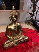 Statuette doré de Bouddha hauteur 27cm