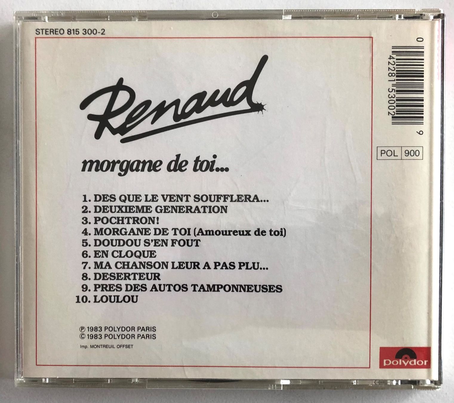 Dischi in vinile: RENAUD - MORGANE DE TOI... – Usato da Poliez-Pittet venduto da Newtown-Records 1
