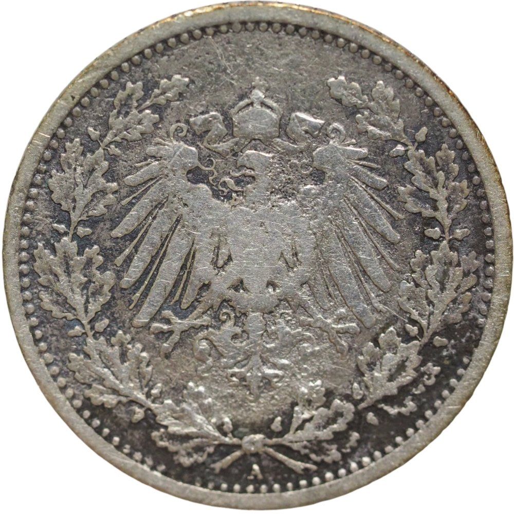 Tutti le monete: Deutschen Reich  1/2 Silber Mark 1905 A – Usato da Liestal venduto da fibonaccis 1