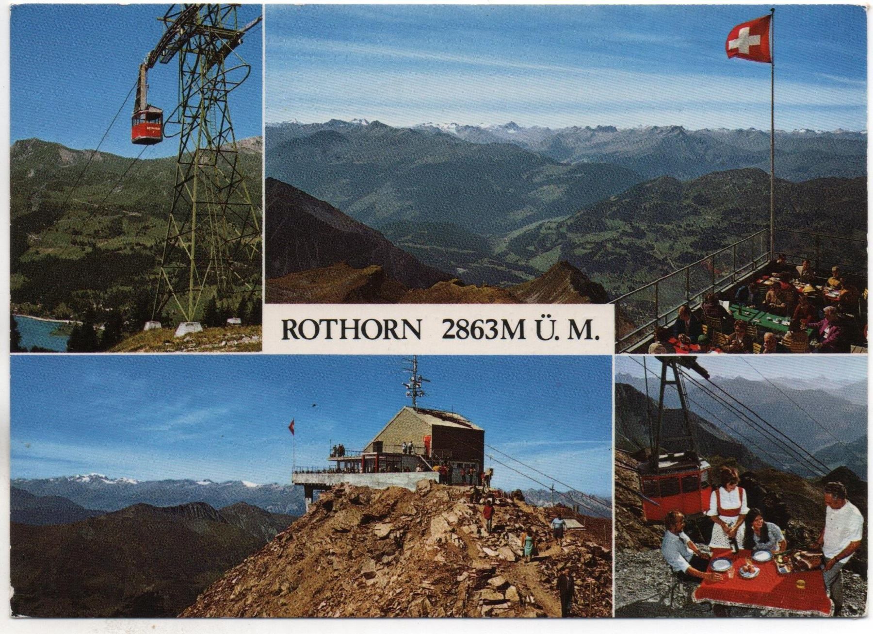 Ansichtskarten: LENZERHEIDE Luftseilbahn Rothornbahn Rothorngipfel – Gebraucht aus Jona von philajona