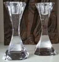 Kerzenständer Paar, Kristallglas, Höhe 13 cm, 1990-2000