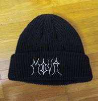 Strickmütze schwarz mit Logo "MOVA", Neu