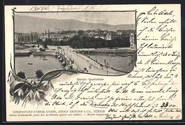 AK Zürich, Quaibrücke, 1899