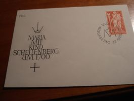 Liechtenstein FDC 10.- Marke 1965, Maria mit Kind