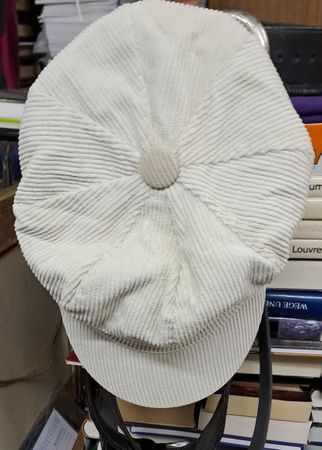Stylische Cordmütze, Creme, Einheitsgrösse