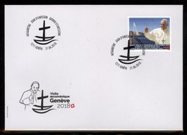 2018, FDC, Der Papst besucht die Schweiz (Nr. 1683)