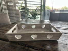 Dekoratives Holz-Tablett - Shabby chic