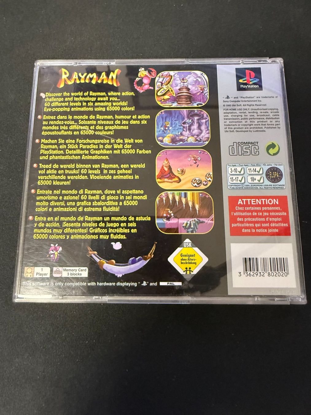 Sony Giochi: Rayman - PS1 – Usato da Pont-de-la-Morge venduto da Darfal 2