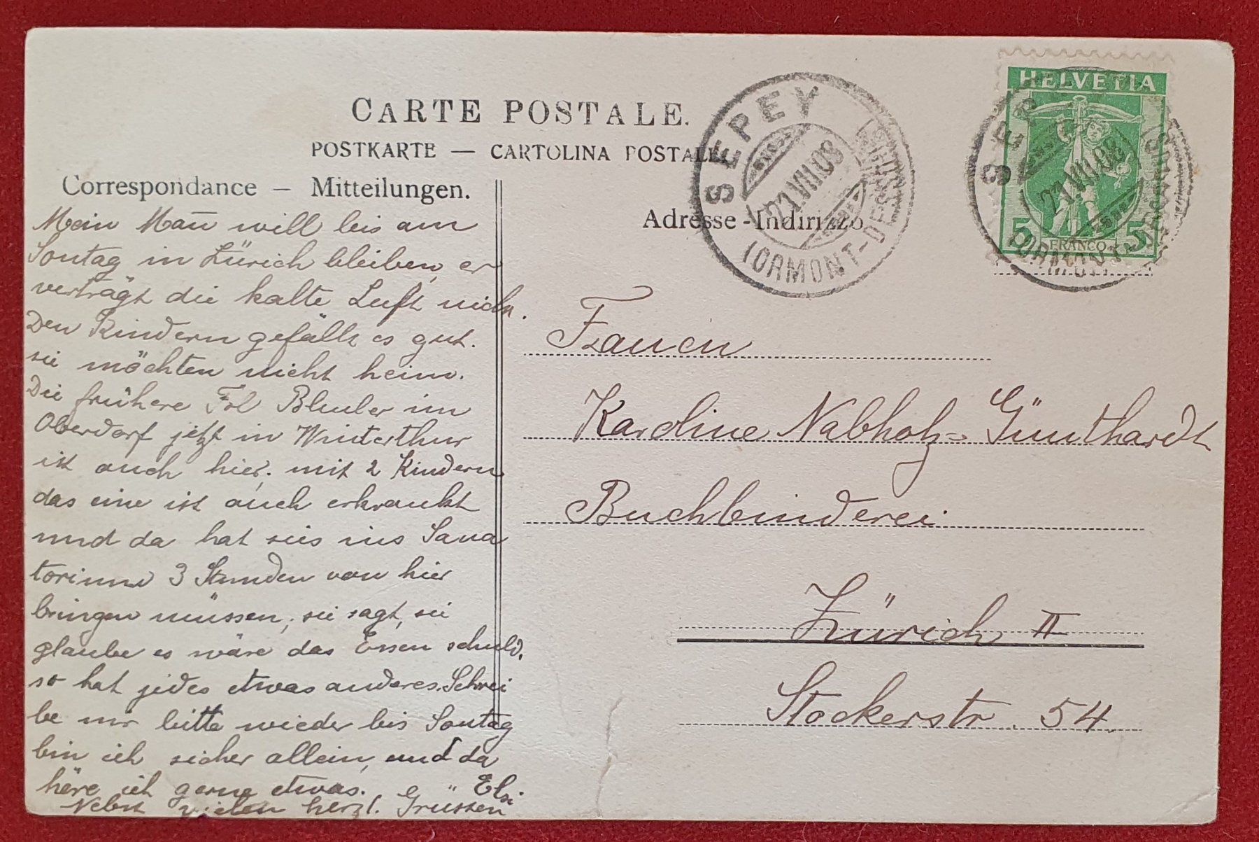 Cartoline postali: La Comballaz 1908 – Usato da Kreuzlingen venduto da Rschweiz1 1