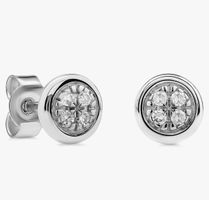 Schmuck Damen Karat Diamant Ohrstecker mit 8 Diam