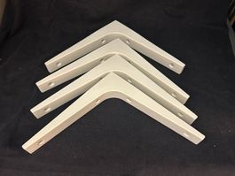 4x Wandregalhalterungen - Metall-Wandkonsolen