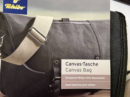Robuste Canvas Umhängetasche TCM, viele Fächer