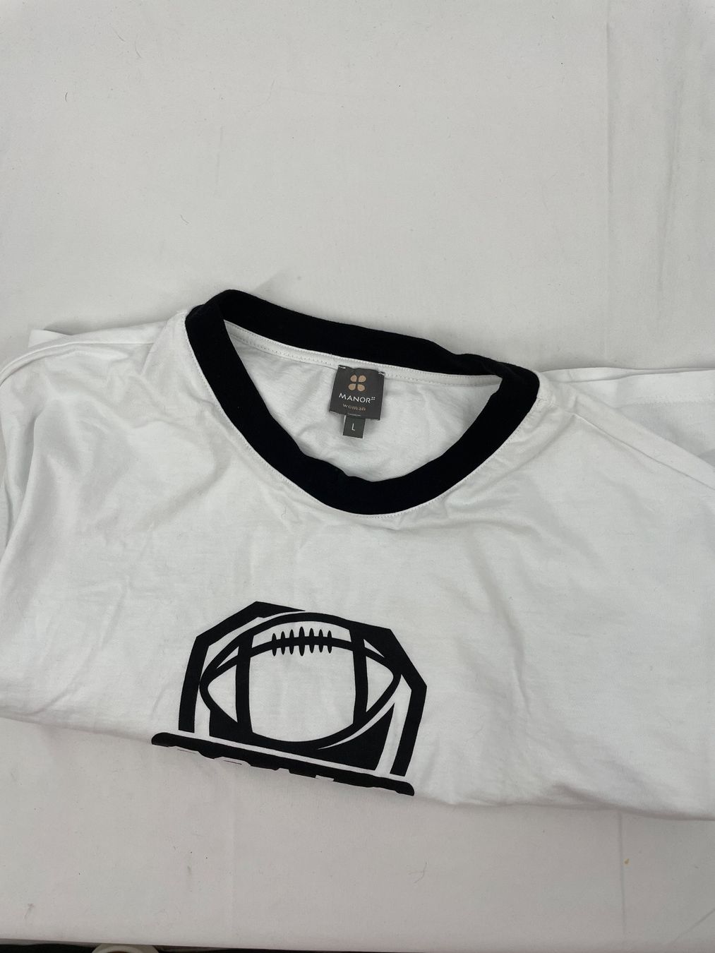 Manor T-shirt: MANOR crop top blanc – Usato da Lausanne venduto da PlusValue_Lausanne 3