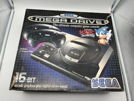 Sega Mega Drive OVP Original 16 Bit + 3 Games Sonic
