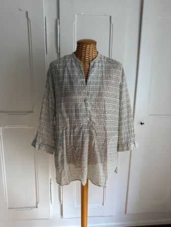 CALIBAN - Bluse gemustert leicht 48