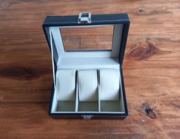 2x Box für 3 Uhren aus PU-Leder mit Organizer
