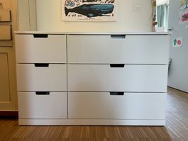 IKEA Nordli Kommode mit 6 Schubladen, weiss, Top Zustand!