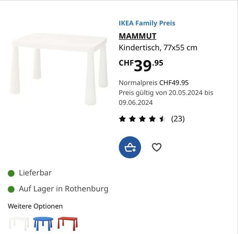 Ikea Mammut Tisch+ 2Stühle Kaufen auf Ricardo