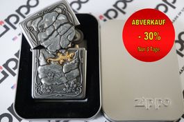 ZIPPO Feuerzeug -GOLDEN LIZZARD - Trick - Heavy Plate (1997)