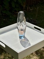 Mid-Century Sommerso Vase Kunstglas Blau Orange