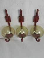 Wandleuchten Wandlampen 3er Set weinrot bordeaux