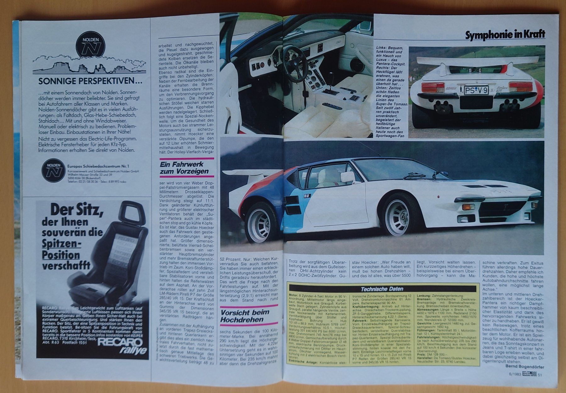 Zeitschriften & Magazine: De Tomaso Pantera (03) - Rallye Racing Juni 1983 – Gebraucht aus Gonten von Gaetzimat5 1