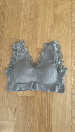 Bralette mit Spitze Hellbraun Grösse S gebraucht
