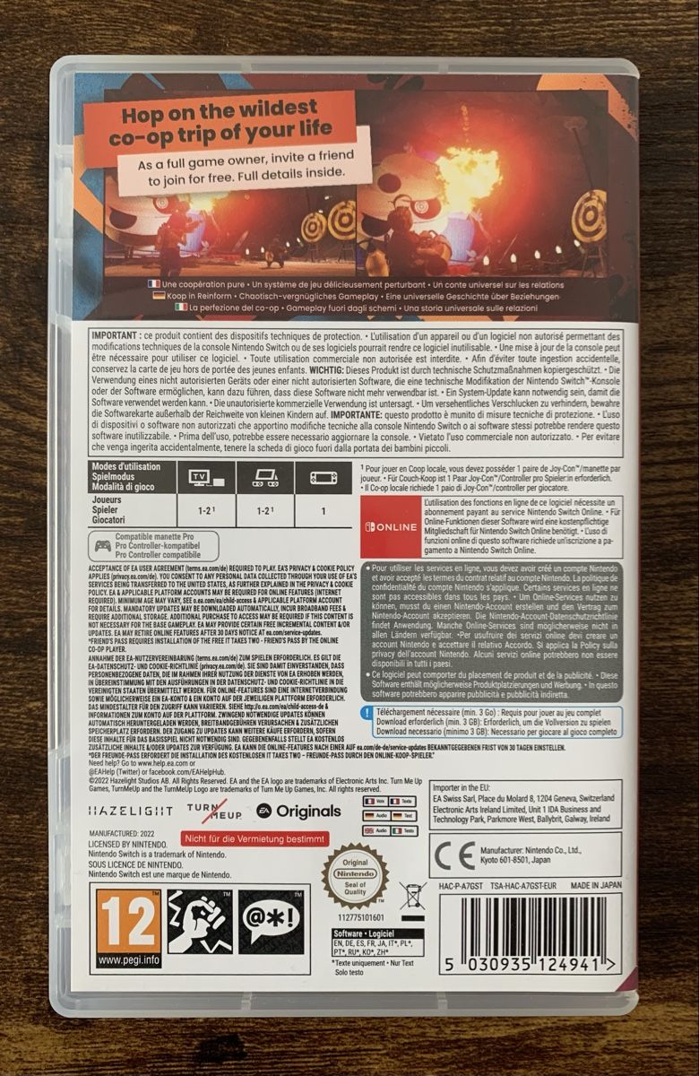 Nintendo Giochi: Nintendo Switch It Takes Two – Usato da Stansstad venduto da goodmorninglucerne 2