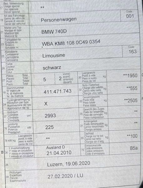 BMW Automobili: BMW 740D – Usato da Kriens venduto da gimi01 5