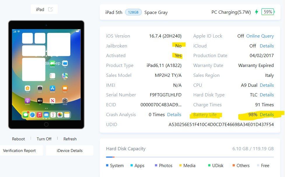 Apple Tablet PC: Apple iPad 5. Generation (2017) – Usato da Bremgarten AG venduto da Mischa56