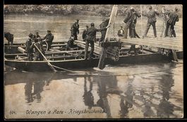 AK Wangen a. Aare, Kriegsbrückenbau