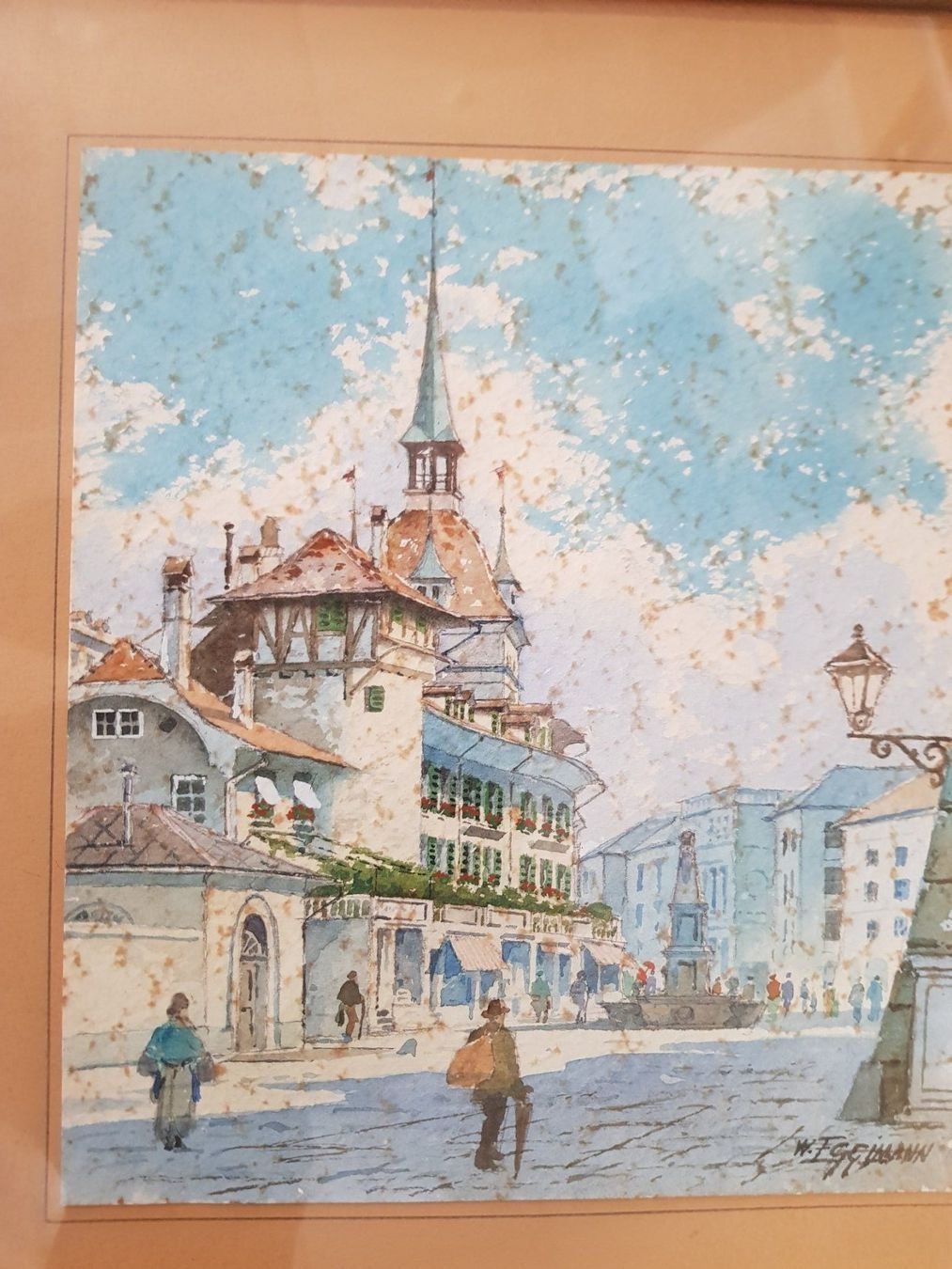 Dipinti: W. Eggimann Aquarell Bern - Holländerturm – Usato da Walterswil BE venduto da Lonitti 5