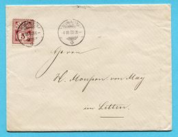 Brief von Neumünster nach Letten 1882 mi Nr. 54 - weisses Pa