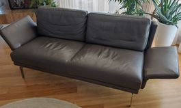 2-platz Sofa von Intertime „Frame“ aus Leder