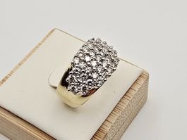 Gold Ring 39 Brillanten 14KT 585 Gold 2.06 ct  Gr 51