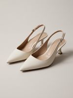 Escarpins slingback Mango blanc cassé