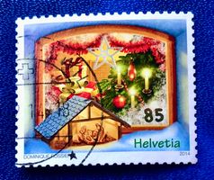 Nr.1526 Krippe Sondermarken Weihnachten GESTEMPELT 2014   
