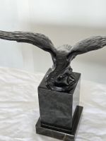 Edle Adler Skulptur auf Marmorsockel - Vintage 