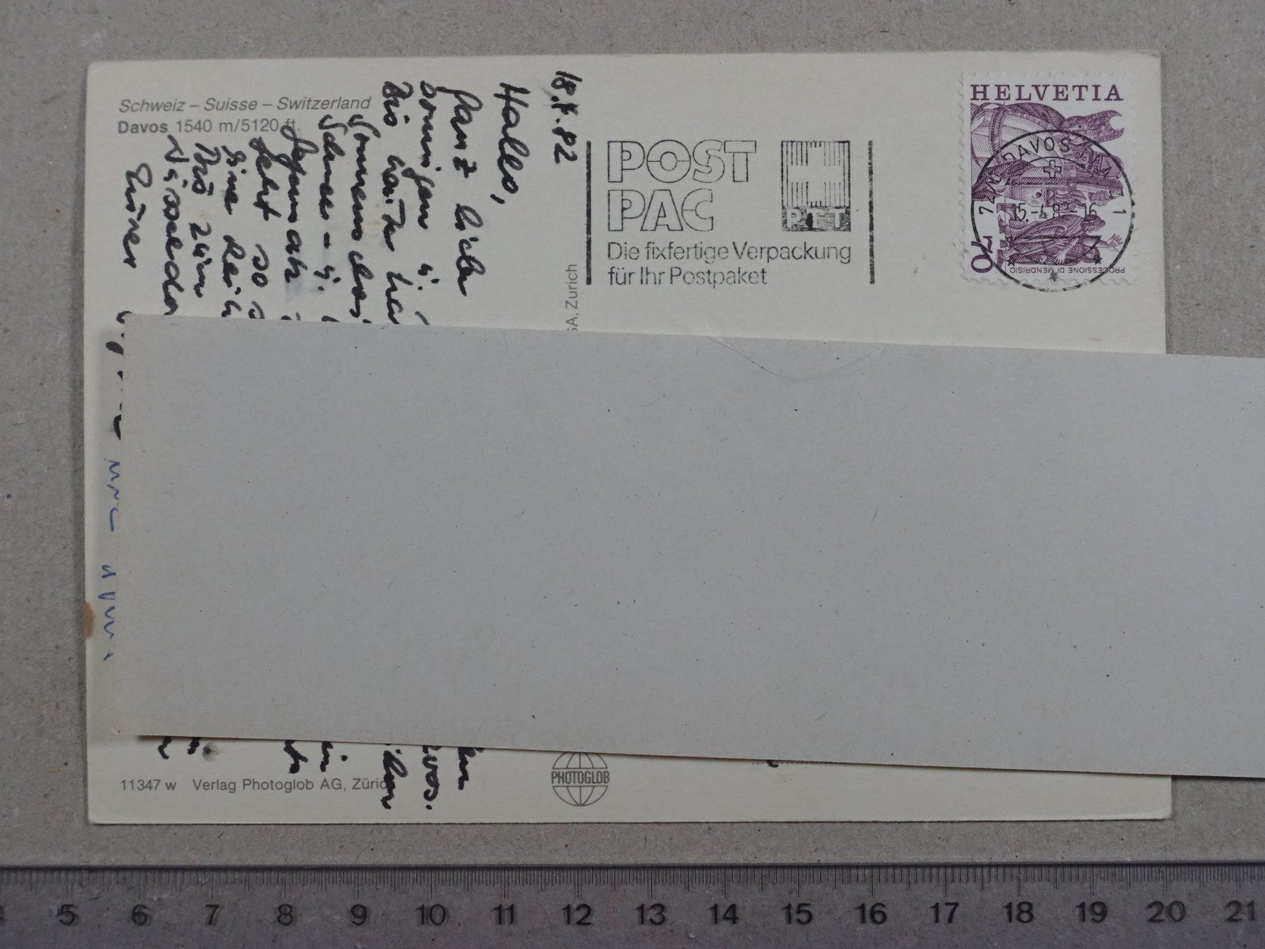 Cartoline postali: Davos, 1982 – Usato da Lenzburg venduto da fh1 1