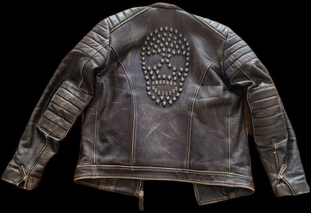 Originale Philipp Plein Leder Jacke