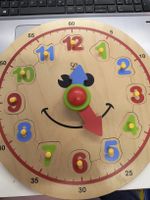 Kinderuhr aus Holz, Lernuhr für Kinder ab 3 Jahren! Hapa