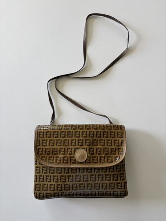 Fendi Schultertasche FF Logo - Guter Zustan