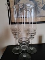 3 schöne Glas-Kerzenständer - handmade aus Portugal