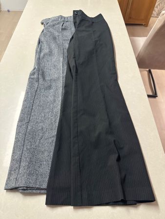 👖 2er Bundle Stoffhosen | Schwarz & Grau | ca. Gr. 36