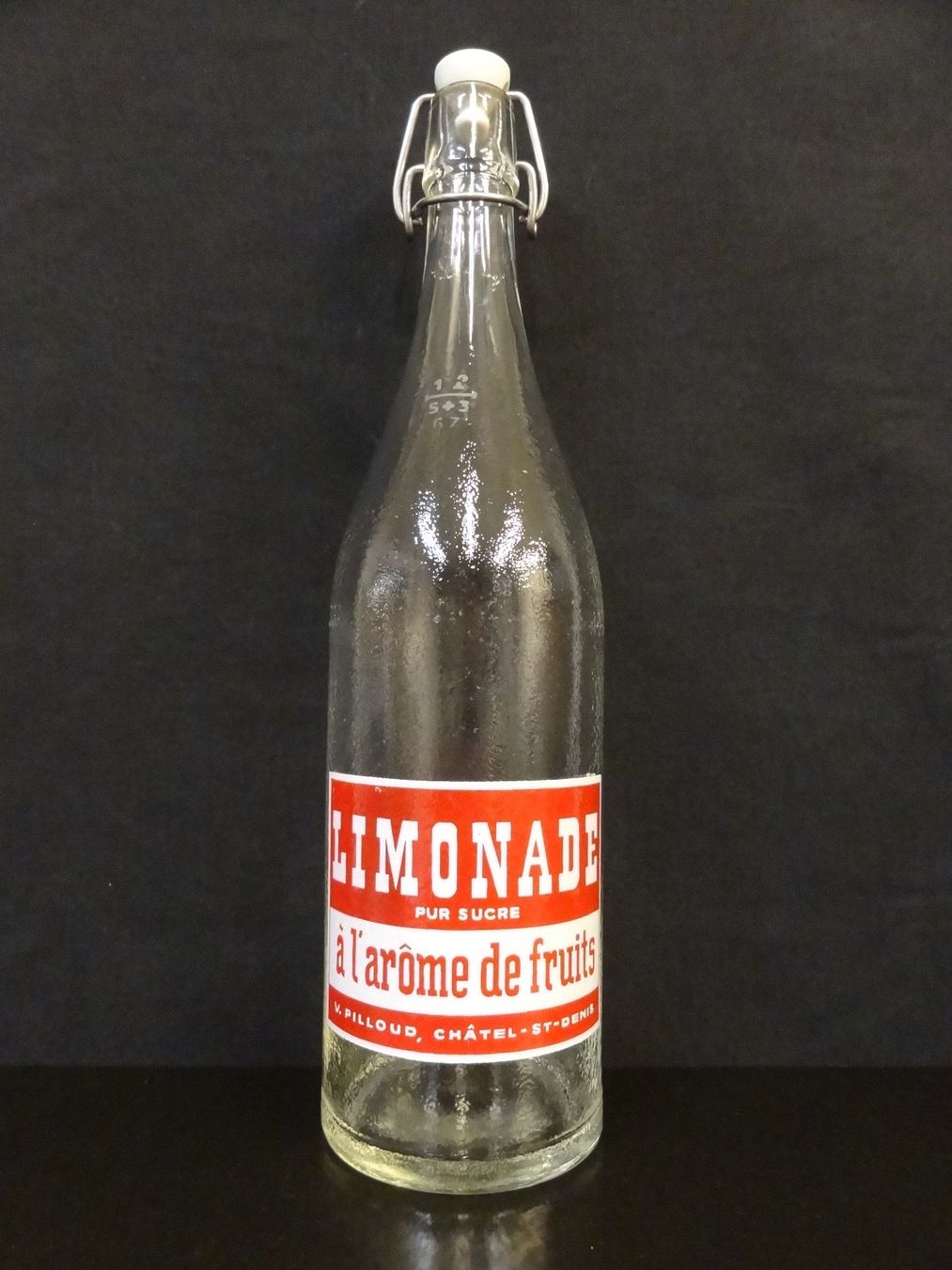 Gläser, Krüge & Flaschen: Flasche LIMONADE PUR SUCRE V. PILLOUD CHÂTEL-ST-DENIS 1967 – Gebraucht aus Kerzers von Flaschenposten 1