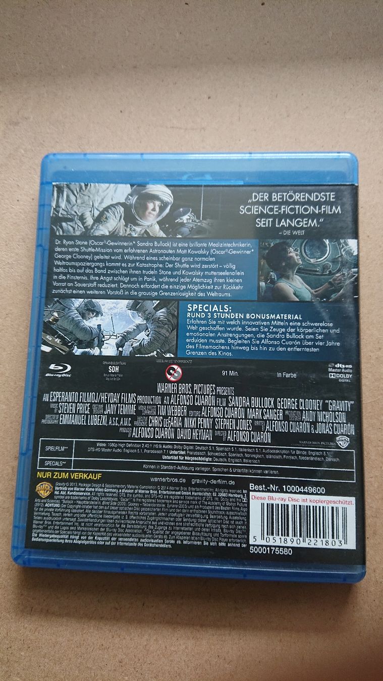 Tutti i DVDs: Gravity - Blu-ray – Usato da Chur venduto da FreakofRarity 1